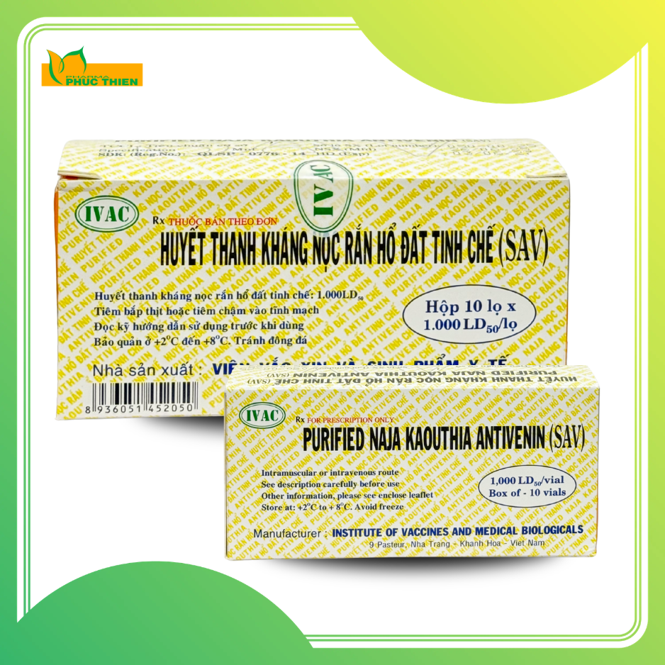 Huyết thanh kháng nọc rắn hổ đất tinh chế (SAV-Naja) QLSP-0776-14