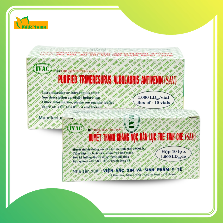 Huyết thanh kháng nọc rắn lục tre tinh chế (SAV-Tri) QLSP-0777-14