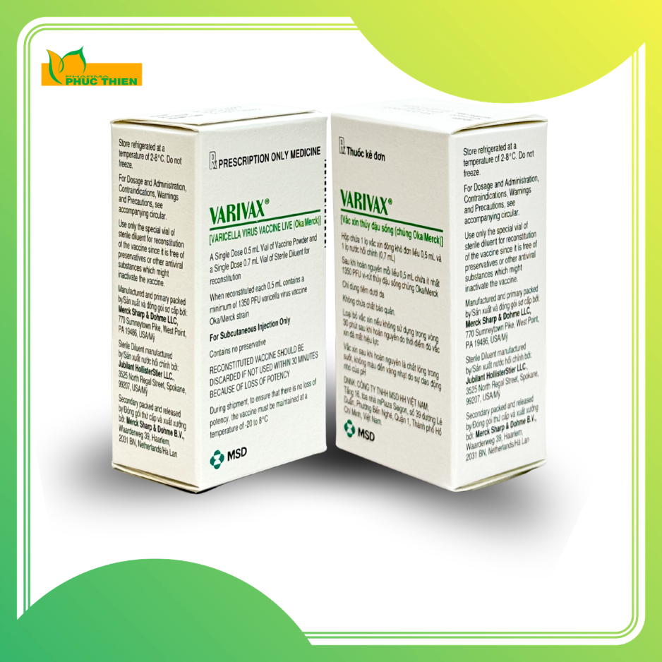 VARIVAX® – Vắc xin thủy đậu sống, giảm độc lực
