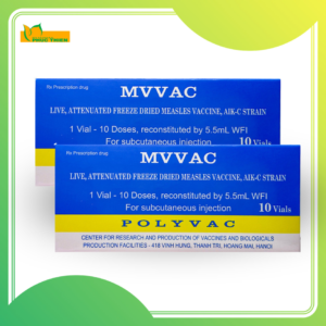 MVVAC – Vắc xin sởi sống, giảm độc lực, đông khô