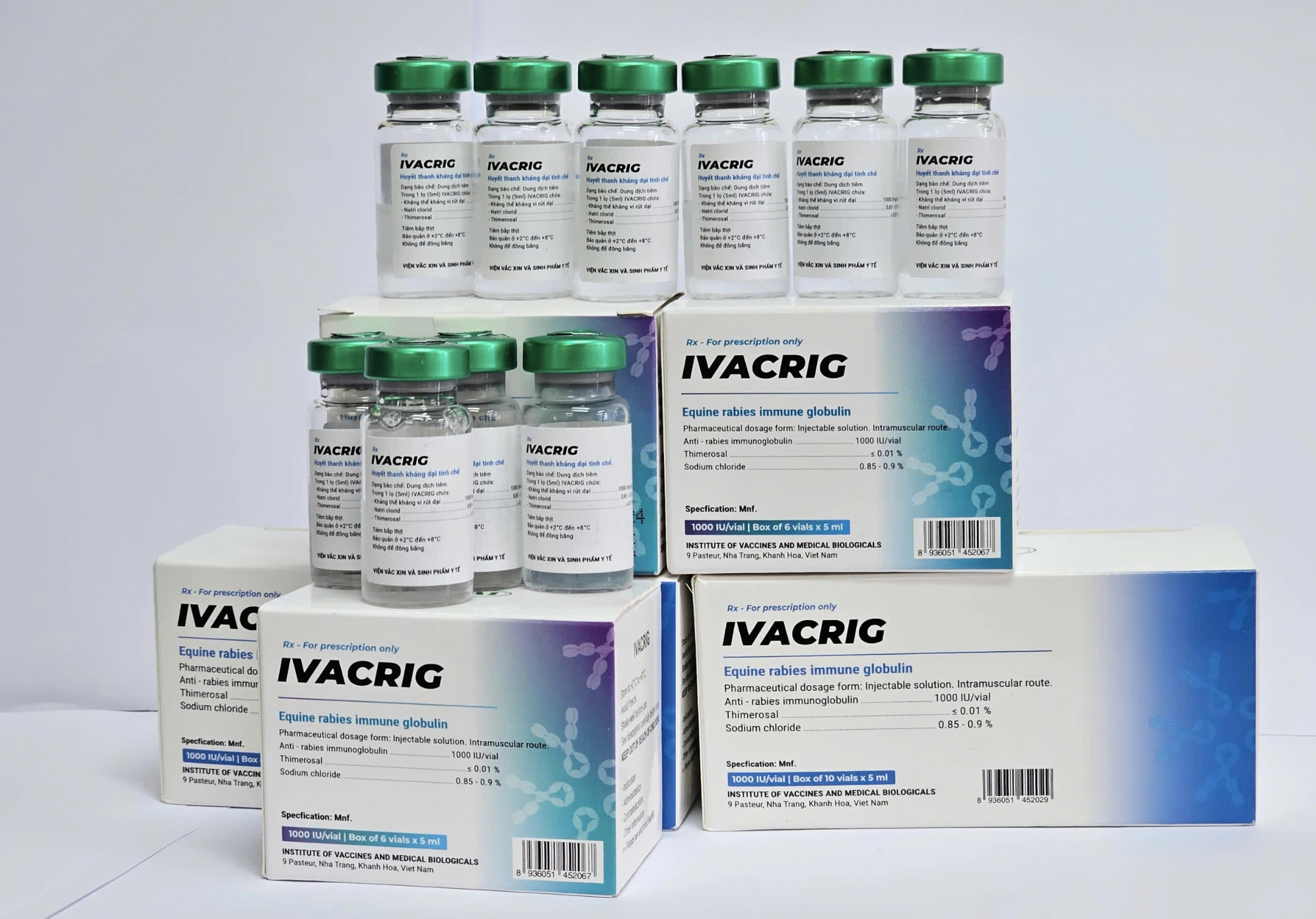 IVACRIG (Huyết thanh kháng dại tinh chế) (Phòng bệnh: phòng bệnh dại) 893410324025 (SĐK cũ: QLSP-0778-14)