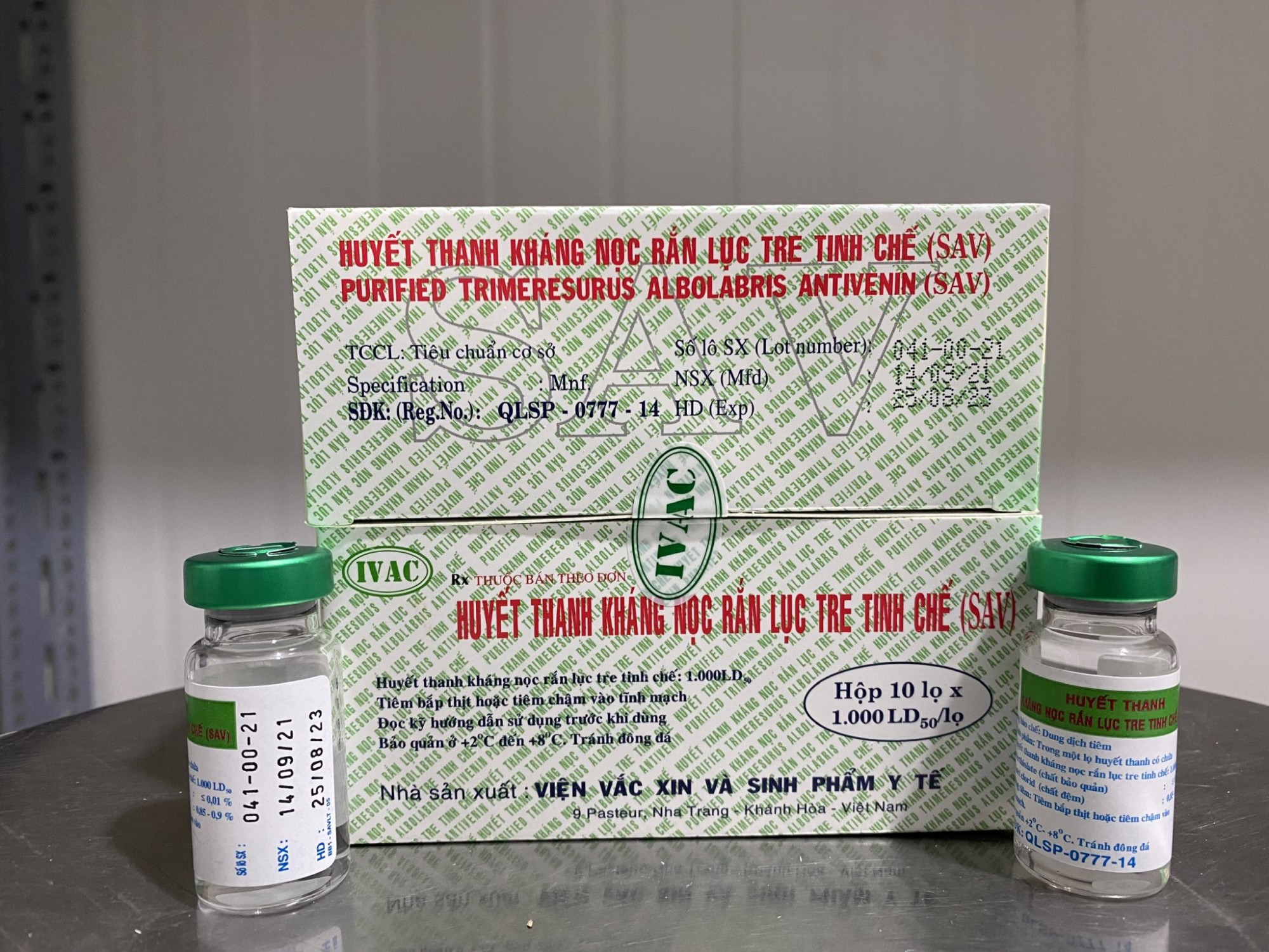 Huyết thanh kháng nọc rắn lục tre tinh chế (SAV-Tri) QLSP-0777-14