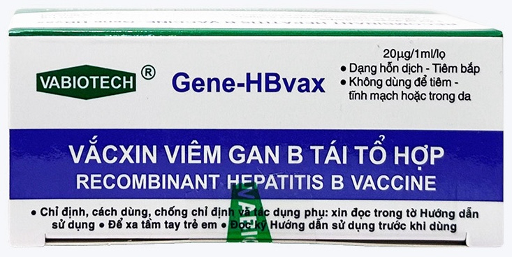 Vắc xin viêm gan B tái tổ hợp - Gene-HBvax 893310036423 (SĐK cũ: QLVX-1043-17)
