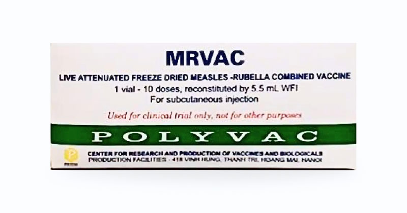 MRVAC QLVX-995-17 Vắc xin phối hợp sởi – rubella sống, giảm độc lực, đông khô